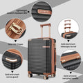 Joyway 3 - Piece Carry - on Luggage Set with Swivel TSA Lock and Leather Carry Bag