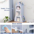 Pirecart Kids Bookshelf 3 - Tier Wooden Kids Bookcase with Toy Storage for Bedroom, Playroom, Nursery, Blue