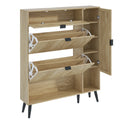 Shoe Cabinet with Drawers, Slim Storage Cabinets, Entryway Shoe Storage Cabinets