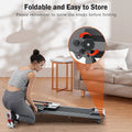 EUROCO 2.5HP Folding Treadmill with 7.5mph Speed, 265 lb Walking Exercise Treadmill with LED Display, 3 - Level Incline and 12 Preset Program for Home Office