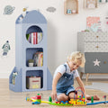 Pirecart Kids Bookshelf 3 - Tier Wooden Kids Bookcase with Toy Storage for Bedroom, Playroom, Nursery, Blue