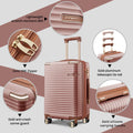 Joyway 3 - Piece Carry - on Luggage Set with Swivel TSA Lock and Leather Carry Bag
