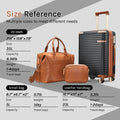 Joyway 3 - Piece Carry - on Luggage Set with Swivel TSA Lock and Leather Carry Bag