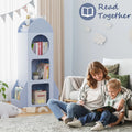 Pirecart Kids Bookshelf 3 - Tier Wooden Kids Bookcase with Toy Storage for Bedroom, Playroom, Nursery, Blue