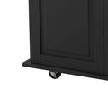 Movable Kitchen Island Cart with 2 Door Cabinet, 2 Drawers and Drop Leaf Top, Island Table with Spice Rack, Towel Holder, Wine Rack and Wheels, Kitchen Storage Cabinet, White