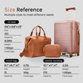 Joyway 3 - Piece Carry - on Luggage Set with Swivel TSA Lock and Leather Carry Bag