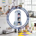 Pirecart Kids Bookshelf 3 - Tier Wooden Kids Bookcase with Toy Storage for Bedroom, Playroom, Nursery, Blue
