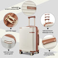 Joyway 3 - Piece Carry - on Luggage Set with Swivel TSA Lock and Leather Carry Bag