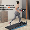EUROCO 2.5HP Folding Treadmill with 7.5mph Speed, 265 lb Walking Exercise Treadmill with LED Display, 3 - Level Incline and 12 Preset Program for Home Office