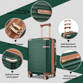 Joyway 3 - Piece Carry - on Luggage Set with Swivel TSA Lock and Leather Carry Bag