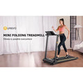 UREVO Folding Treadmill, 2.25HP Portable Mini Treadmills for Home Office, Compact Threadmill with 12 HIIT Modes, LCD Display, 265 lb Capacity