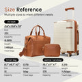 Joyway 3 - Piece Carry - on Luggage Set with Swivel TSA Lock and Leather Carry Bag