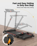 UREVO Folding Treadmill, 2.25HP Portable Mini Treadmills for Home Office, Compact Threadmill with 12 HIIT Modes, LCD Display, 265 lb Capacity