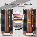 Joyway 3 - Piece Carry - on Luggage Set with Swivel TSA Lock and Leather Carry Bag