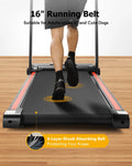 UREVO Folding Treadmill, 2.25HP Portable Mini Treadmills for Home Office, Compact Threadmill with 12 HIIT Modes, LCD Display, 265 lb Capacity