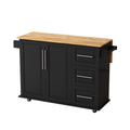 Movable Kitchen Island Cart with 2 Door Cabinet, 2 Drawers and Drop Leaf Top, Island Table with Spice Rack, Towel Holder, Wine Rack and Wheels, Kitchen Storage Cabinet, White