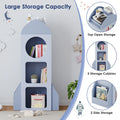 Pirecart Kids Bookshelf 3 - Tier Wooden Kids Bookcase with Toy Storage for Bedroom, Playroom, Nursery, Blue