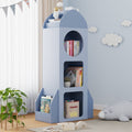 Pirecart Kids Bookshelf 3 - Tier Wooden Kids Bookcase with Toy Storage for Bedroom, Playroom, Nursery, Blue