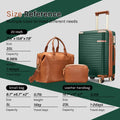Joyway 3 - Piece Carry - on Luggage Set with Swivel TSA Lock and Leather Carry Bag