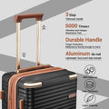Joyway 3 - Piece Carry - on Luggage Set with Swivel TSA Lock and Leather Carry Bag