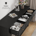 Homfa 55'' Large Sideboard Buffet Cabinet, Kitchen Storage Cabinet with 3 Drawers and 4 Glass Doors, Wood Coffee Bar Cabinet for Living Room, White